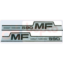 EMBLEM SET MF590 , Massey Ferguson, Body parts, cab accessories, seats, Body parts, Decal and emblem, 1698131M1, 1698131M2, 3900328M91, , EMBLEM SET MF590 , 30/860-17, 1698131M1, 1698131M2, 3900328M91, , 0.14 kg