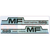 EMBLEM SET MF595 , Massey Ferguson, Body parts, cab accessories, seats, Body parts, Decal and emblem, 3900329M91, B8618, , EMBLEM SET MF595 , 30/860-18, 3900329M91, B8618, , 0.16 kg