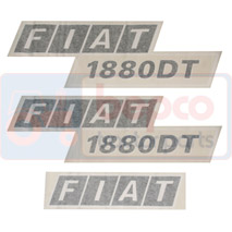 DECAL SET , Fiat, Body parts, cab accessories, seats, Body parts, Decal and emblem, , DECAL SET , 23/860-1880DT, , 0.15 kg