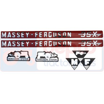 COMPL.EMBLEM SET MF35X, Massey Ferguson, Virsbūves daļas, kabīne, sēdekļi, Korpusa detaļas, Dekāls un emblēma, 3406971M91, B8602, , COMPL.EMBLEM SET MF35X, 30/860-2, 3406971M91, B8602, , 0.05 kg