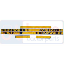 DECAL JD2450F , John Deere, Body parts, cab accessories, seats, Body parts, Decal and emblem, , DECAL JD2450F , 26/860-283, , 0.07 kg