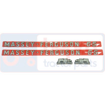 COMPL.EMBLEM SET MF65, Massey Ferguson, Virsbūves daļas, kabīne, sēdekļi, Korpusa detaļas, Dekāls un emblēma, 3900333M91, B8603, , COMPL.EMBLEM SET MF65, 30/860-3, 3900333M91, B8603, , 0.06 kg