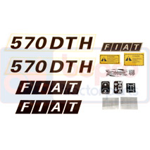 DECAL SET , Fiat, Body parts, cab accessories, seats, Body parts, Decal and emblem, , DECAL SET , 23/860-570, , 0.09 kg