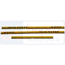 EMBLEM SET, John Deere, Virsbūves daļas, kabīne, sēdekļi, Korpusa detaļas, Dekāls un emblēma, L100730, L100733, L100734, L101625, L101628, L101629, , EMBLEM SET, 26/860-6200, L100730, L100733, L100734, L101625, L101628, L101629, , 0.05 kg