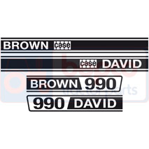 EMBLEM SET , David Brown, Body parts, cab accessories, seats, Body parts, Decal and emblem, K949207, , EMBLEM SET , 20/860-82, K949207, , 0.14 kg