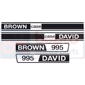 EMBLEM SET , David Brown, Body parts, cab accessories, seats, Body parts, Decal and emblem