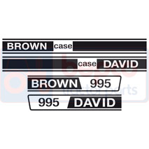 EMBLEM SET , David Brown, Body parts, cab accessories, seats, Body parts, Decal and emblem, K949208, , EMBLEM SET , 20/860-83, K949208, , 0.14 kg