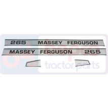 265 EMBLEM KIT , Massey Ferguson, 200 - 265, Body parts, cab accessories, seats, Body parts, Decal and emblem, 3406981M91, B8609, , 265 EMBLEM KIT , 30/860-9, 3406981M91, B8609, , 0.11 kg