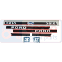 EMBLEM SET 3610 , Ford, Body parts, cab accessories, seats, Body parts, Decal and emblem, , EMBLEM SET 3610 , 24/860-94, , 0.16 kg