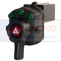 HAZARD WARNING SWITCH , Massey Ferguson, 200 - 253 (Italy), Electrical components, Switch, Switch flashing, 1682977M1, , HAZARD WARNING SWITCH , 30/956-11, 1682977M1, , 0.18 kg