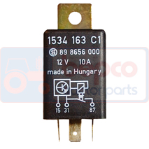 RELAY 12V - 10A, Case-IH, Electrical components, Relays, Relay and contactor, 1534163C1, 3402258R1, , RELAY 12V - 10A, 25/965-30, 1534163C1, 3402258R1, , 0.04 kg