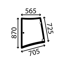 SIDE GLASS , Renault / Claas, Body parts, cab accessories, seats, Glazing industry, Glass, 0011056980, , SIDE GLASS , B38628, 0011056980, , 0.00 kg