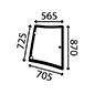 SIDE GLASS , Renault / Claas, Axion 800 - Axion 850, Body parts, cab accessories, seats, Glazing industry, Glass