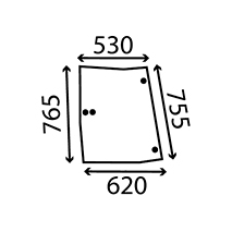 SIDE GLASS LEFT , Fendt, Farmer 300 - 308, Body parts, cab accessories, seats, Glazing industry, Glass, 816810040420, 816810040421, , SIDE GLASS LEFT , B38636, 816810040420, 816810040421, , 0.00 kg