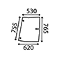 SIDE GLASS RIGHT         , Fendt, Favorit 500 - 509