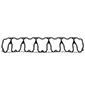 GASKET BF6M2012, Deutz, Agrotron K - Agrotron K110 Profiline, Engine and components, Gasket, Gasket valve cover