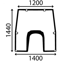 WINDSCREEN , John Deere, Body parts, cab accessories, seats, Glazing industry, Glass, , WINDSCREEN , B43892, , 0.00 kg