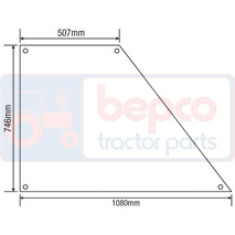 GLASS , Zetor, Body parts, cab accessories, seats, Glazing industry, Glass, , GLASS , 37/D6103, , 7.50 kg