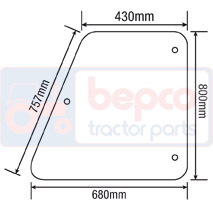 WINDOW , Zetor, Body parts, cab accessories, seats, Glazing industry, Glass, , WINDOW , 37/D6182, , 0.00 kg