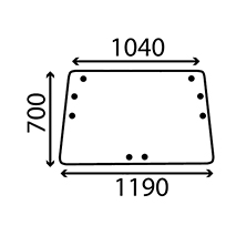 , John Deere, Body parts, cab accessories, seats, Glazing industry, Glass, , , 20/D8025, , 11.34 kg