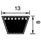 FAN BELT A L1120, Belts, Belts, Courroie trapezoïdale, Courroie trapezoïdale 13x8mm - A