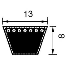 FAN BELT A L1120, Belts, Belts, Courroie trapezoïdale, Courroie trapezoïdale 13x8mm - A, , FAN BELT A L1120, P750044, , 0.12 kg