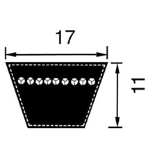 FAN BELT B L570, Belts, Belts, Courroie trapezoïdale, Courroie trapezoïdale 17x11mm - B, , FAN BELT B L570, P752023, , 0.11 kg