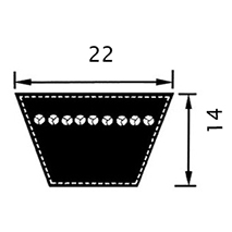 FAN BELT C L1200, Belts, Belts, Courroie trapezoïdale, Courroie trapezoïdale 22x14mm - C, , FAN BELT C L1200, P753047, , 0.39 kg