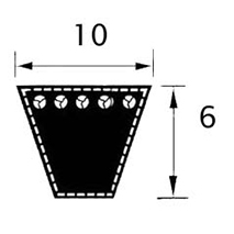 FAN BELT Z L400, Belts, Belts, Courroie trapezoïdale, Courroie trapezoïdale 10x6mm - Z, , FAN BELT Z L400, P754015, , 0.02 kg