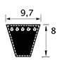 FAN BELT Z L950, Belts, Belts, Courroie trapezoïdale, Courroie trapezoïdale 10x6mm - Z