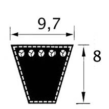 FAN BELT Z L950, Belts, Belts, Courroie trapezoïdale, Courroie trapezoïdale 10x6mm - Z, , FAN BELT Z L950, P754038, , 0.04 kg