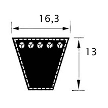 FAN BELT SPB L1250, Belts, Belts, Courroie trapezoïdale, Courroie trapezoïdale 163x13mm - SPB, , FAN BELT SPB L1250, P755125, , 0.24 kg