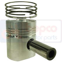 PISTON WITH RINGS , Same, Engine and components, Pistons-Ring sets-Liners, Piston and ring, , PISTON WITH RINGS , 29/S435/05, , 1.96 kg